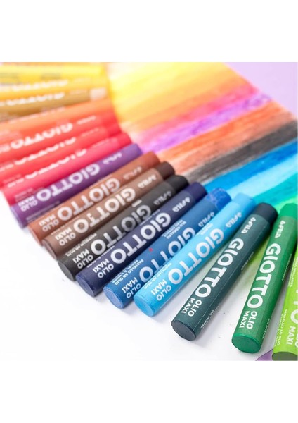 Olio Maxi Karton Kutu Yuvarlak Pastel Boya 48 Renk (F293200) (Fla1) modelleri