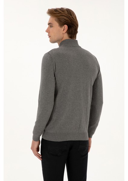 Erkek Gri Melanj Hırka (Triko) 50307800-VR086 indirimleri