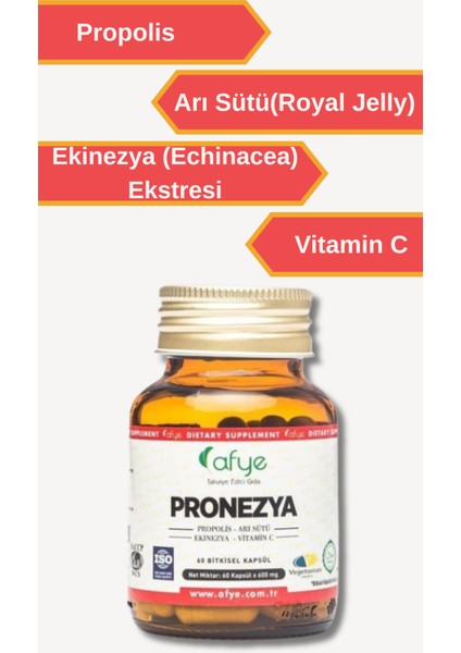 Pronezya (Propolis, Arısütü, Ekinezya , Vitamin C) 60 Kapsül fiyatları