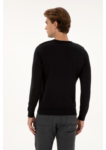 Erkek Siyah Kazak /triko 50307779-VR046 indirimleri