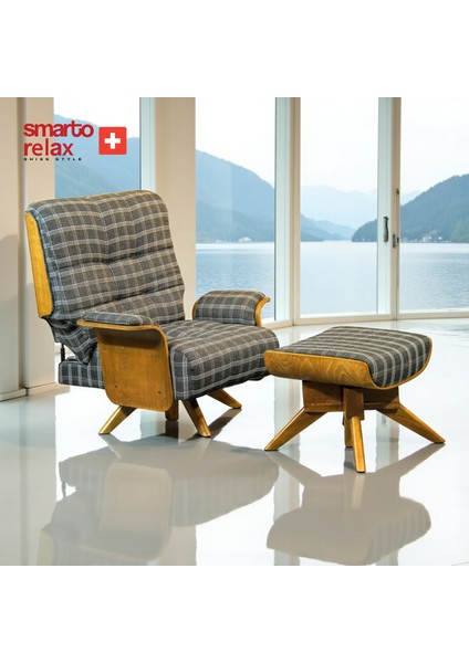 Relax TV Koltuğu Genova Soft Manuel Sırt Dayama Ergonomik Döner Mekanizma Kadife/Şönil Siyah Beyaz