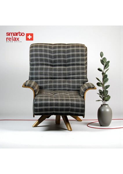 Relax TV Koltuğu Genova Soft Manuel Sırt Dayama Ergonomik Döner Mekanizma Kadife/Şönil Siyah Beyaz modelleri