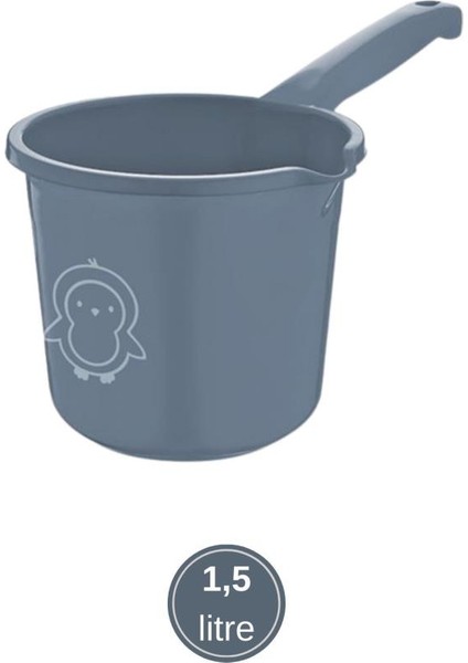 2’li Bebek Banyo Su Kovası ve Maşrapası Seti, Saplı Oluklu Kova 13LT ve Maşrapa 1,5lt Set Mavi modelleri