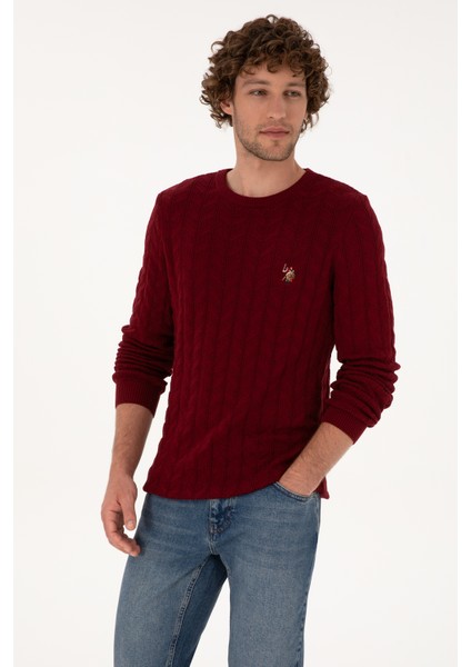 Erkek Bordo Kazak /triko 50307836-VR014