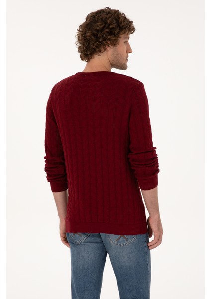 Erkek Bordo Kazak /triko 50307836-VR014 indirimleri