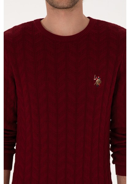 Erkek Bordo Kazak /triko 50307836-VR014