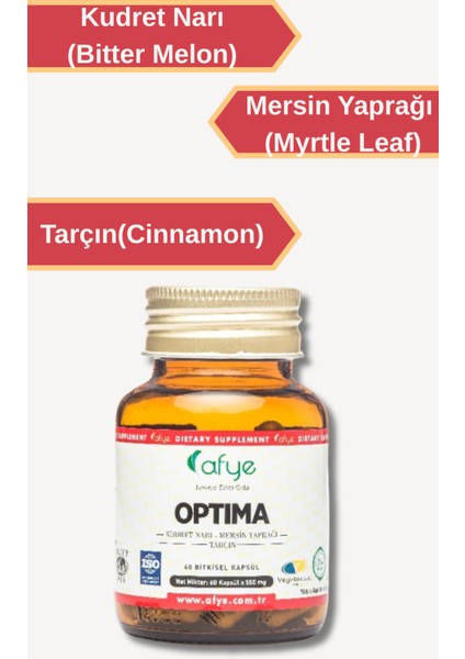 Optima ( Kudret Narı,mersin,tarçın) 60 Kapsül fiyatları