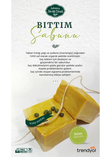 Organik Bıttım Sabunu 4×115 gr Besleyici ve Güçlendirici