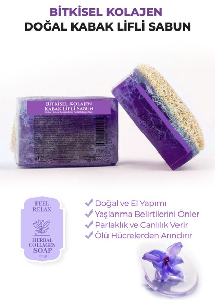 Doğal Bitkisel Sabun Kabak Lifli Peeling Etkili Kolajen Destekli 110 gr Cilt Bakımı modelleri
