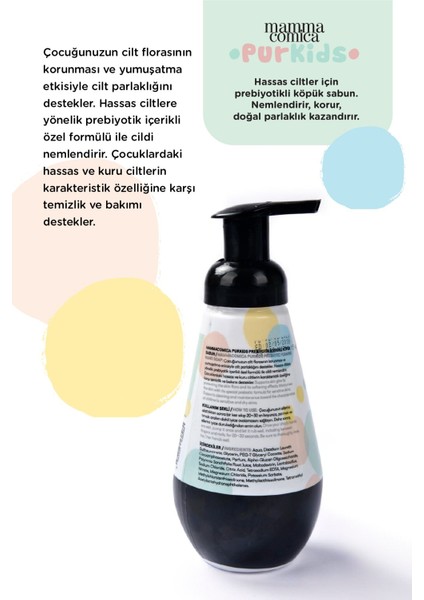 Mammacomica Dough Purkids Prebiotikli Vegan Köpük El Sabun 400 ml fırsatları