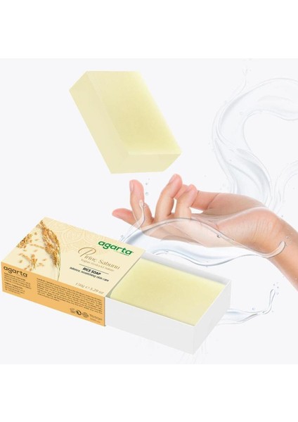 Doğal El Yapımı Pirinç Sabunu - Yoğun Besleyici ve Cilt Aydınlatıcı, 150 g, Bitkisel İçeriklerle Zenginleştirilmiş Lüks Bakım