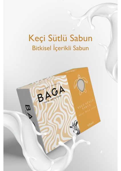 Keçi Sütlü Sabun - Doğal ve Ferahlatıcı Koku, Nemlendirici ve Besleyici Özellikler, 125 gr, Tüm Cilt Tiplerine Uygun Bitkisel Formül fırsatları