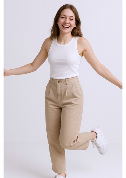 Kadın Geniş Askılı Fitilli Likralı Atlet Body