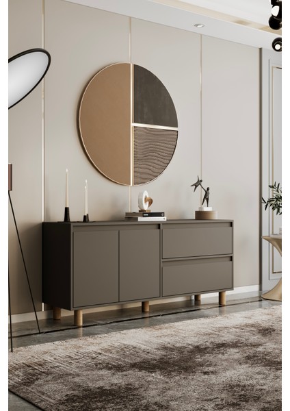 Mila Gri Mdf 160 cm Raflı Konsol fiyatları