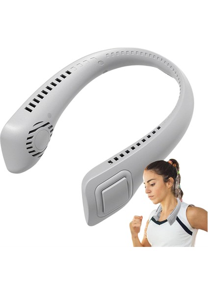 Kanatsız Boyun Tipi Fan | Giyilebilir Serinletici, Düşük Sesli, Hafif Abs Gövde, USB Şarj Edilebilir fırsatları