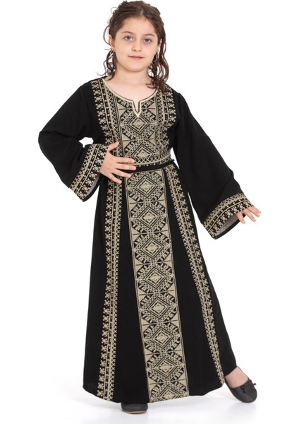 Filistin Dikdörtgen Stresli Nakışlı Geleneksel Filistin Kız Çocuk Elebise 7-14 Yaş C400003 fiyatları