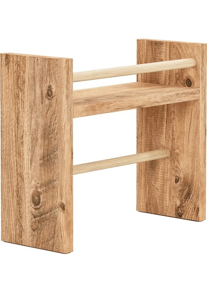 Rulo Havlu Takılabilir Baharatlık Standı Tezgah Üstü Düzenleyici Ahşap Raf - Atlantik Çam fırsatları
