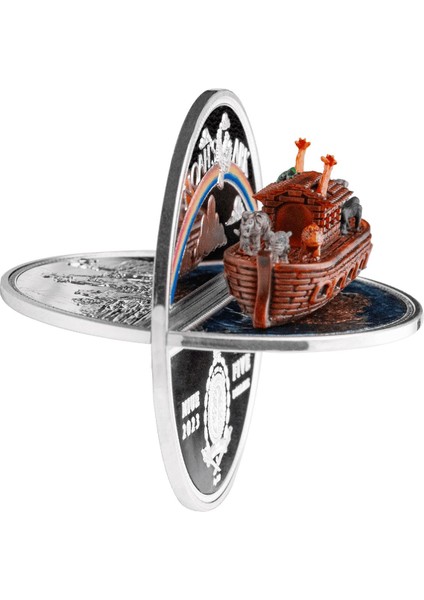 Rimagold Rimagold NUH&#039;UN Gemisi Kutusu Gümüş Sikke Coin