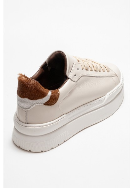 Anabel Ekru Cilt Hakiki Deri Kadın Günlük Spor Ayakkabı indirimleri