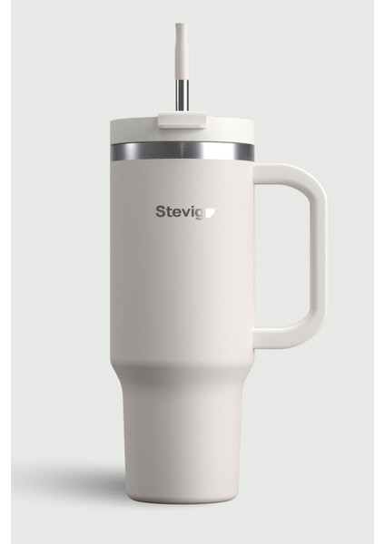 2 Moods Tuck-In Tumbler Sızdırmaz Çelik Termos 900 ml White Sand ST-242