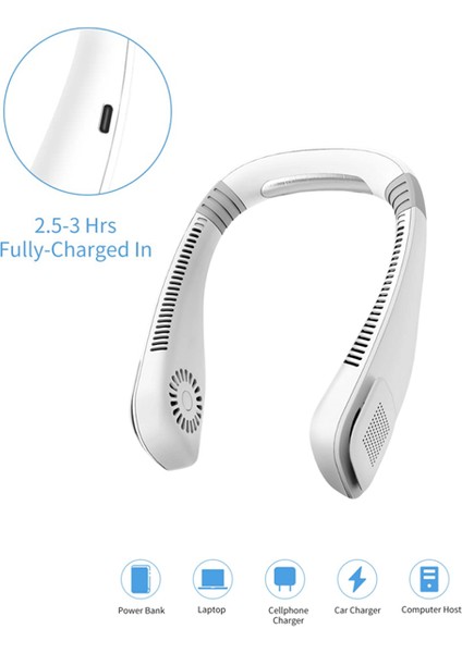 Giyilebilir Sessiz Fan | 224G Hafif, Bladeless Güvenli Tasarım, 5 Vitesli Soğutma, USB Şarjlı Fan modelleri