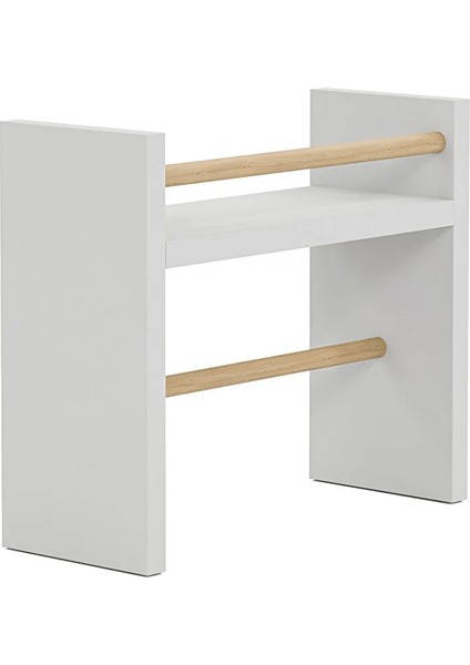 Rulo Havlu Takılabilir Baharatlık Standı Tezgah Üstü Düzenleyici Ahşap Raf - Beyaz Mr2 fırsatları