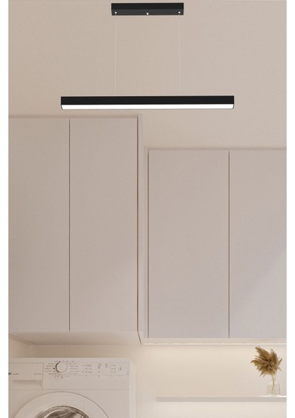 Lineer 80CM ( Siyah Kasa, Doğal Beyaz Işık ) Sarkıt Modern LED Avize, Salon, Mutfak, Masaüstü Avize fiyatları