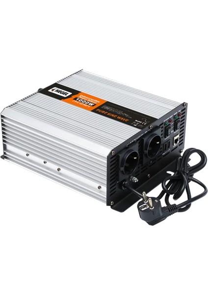 Obus Karavan Invertör 1000 Watt 12 Volt Tam Sinus Inverter Ac 220V Şarjlı - Hegel
