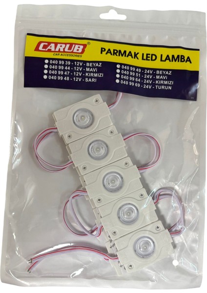 Parmak Lamba Tek Lens Beyaz 10'lu 24V Br 040 99 49