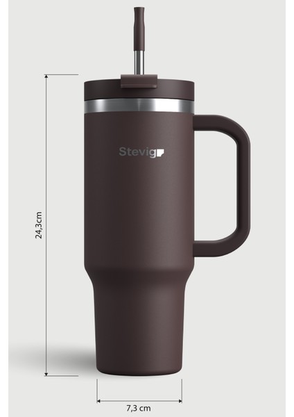 2 Moods Tuck-In Tumbler Sızdırmaz Çelik Termos 900 ml Chocolate Plum ST-238