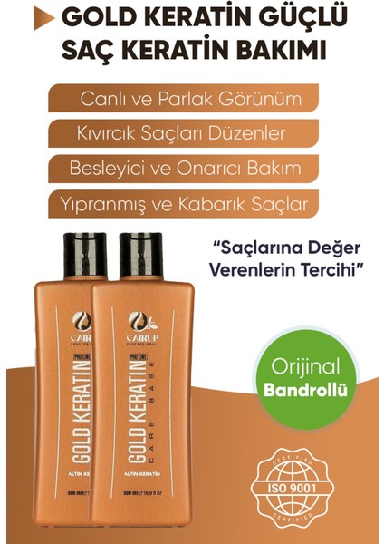 2 Adet Brezilya Keratin Saç Botox Besleyici ve Onarıcı, 2×500 ml, Normal Saçlar için Altın Kera modelleri