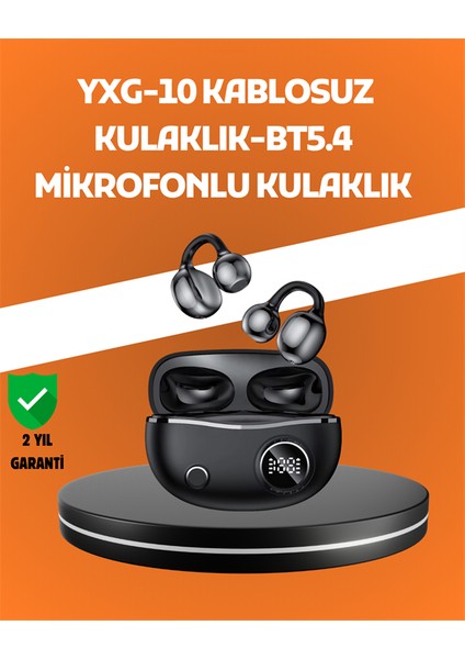 YXG10 Açık Kulak Bluetooth Kulaklık – Klipsli, Güvenli Spor Tasarım, 30 Saat Pil