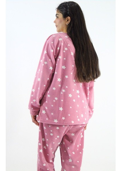 Yıldız Desenli Polar Pijama Takımı modelleri