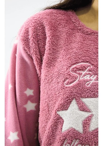 Yıldız Desenli Polar Pijama Takımı indirimleri