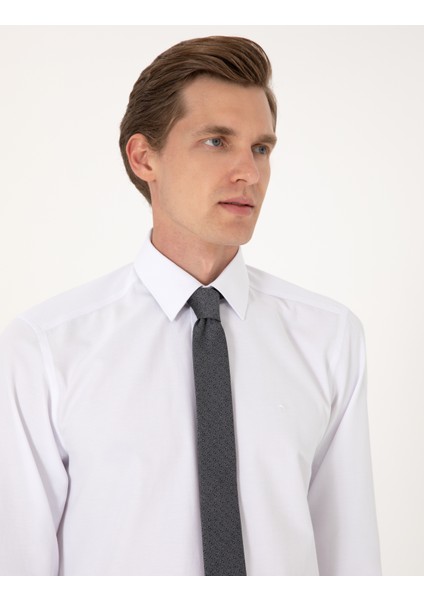 Erkek Beyaz Regular Fit Uzun Kollu Basic Gömlek 50316742-VR013 fiyatları