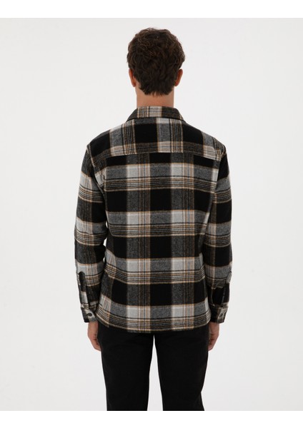 Erkek Siyah Comfort Fit Oduncu Uzun Kollu Gömlek 50316763-VR046 indirimleri