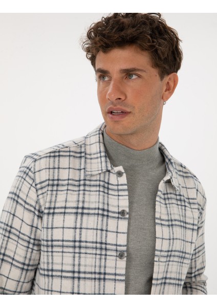 Erkek Lacivert Comfort Fit Oduncu Uzun Kollu Gömlek 50316753-VR033 fiyatları