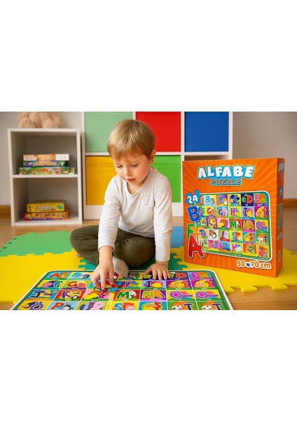 Alfabe Puzzle – 24 Parça | 50×70 cm Eğitici Yer Yapboz fiyatları