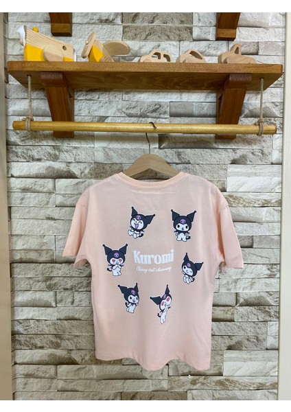 Aysbebe Kuromi Kabartma Baskılı Fırçalı Kumaş Kız Çocuk Tişört fiyatları