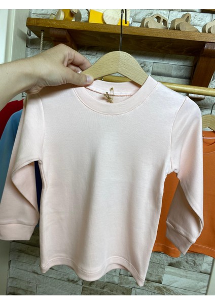 Aysbebe Çocuk Basic Likralı Uzun Kol Tişört