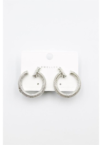 Zirkon Taşlı Küpe - Gümüş