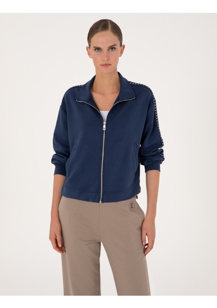 Kadın Lacivert Regular Fit Örme Hırka 50309115-VR033