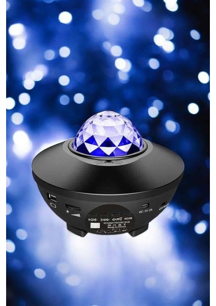 Çocuklara Özel Şarjlı Bluetooth Hoparlör Parti LED Lambası Yıldızlı Projeksiyon fırsatları