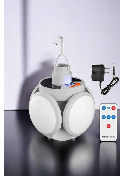 Güneş Enerjili Solar Aydınlatma Kamp Çadır Lambası Şarjlı Ampül LED Şarjlı El Feneri Işıldak indirimleri