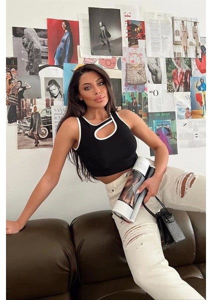 Pencereli Kaşkorse Crop indirimleri