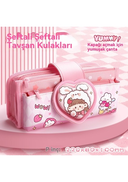 Çocukların Ilkokul Kızların Öğrencisi Büyük Kapasitet Yavaş Pen Çantası Kutusu Çok Katı Yüksek Güzellik Çok Funksiyonel Kızlar Pen Kutusu (Yurt Dışından)
