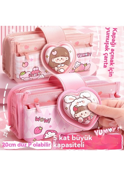 Çocukların Ilkokul Kızların Öğrencisi Büyük Kapasitet Yavaş Pen Çantası Kutusu Çok Katı Yüksek Güzellik Çok Funksiyonel Kızlar Pen Kutusu (Yurt Dışından) modelleri