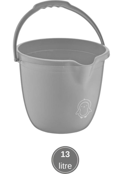 2’li Bebek Banyo Su Kovası ve Maşrapası Seti, Saplı Oluklu Kova 13LT ve Maşrapa 1,5lt Set Gri fiyatları