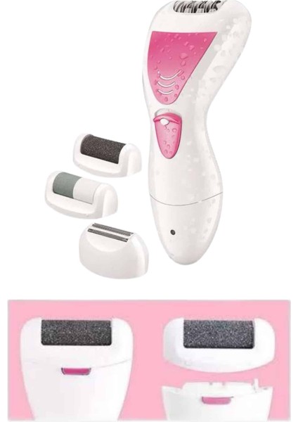 Ayak Törpü Başlıklı Epilatör Aleti 4 Başlıklı Taşınabilir Şarjlı Epilasyon Cihazı indirimleri