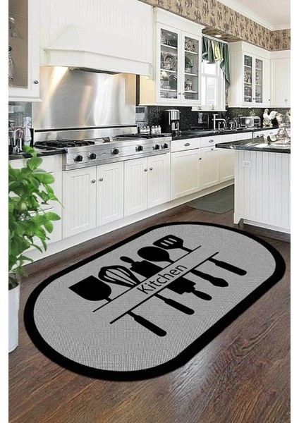Dijital Yıkanabilir Kaymaz Taban Kitchen Mutfak Halısı Mutfak Dekorasyon DC-5100